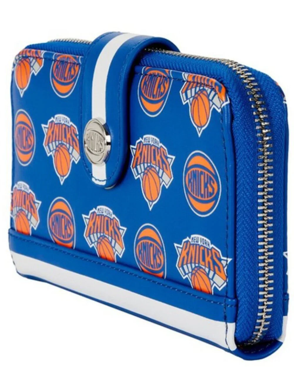 Loungefly New York Knicks NBA Logo Zip Around Wallet Blue Orange #1- NEW